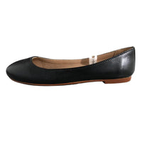 Sanis Women's Stylish & Comfortable Leather Flats - Black Sanis Shoes