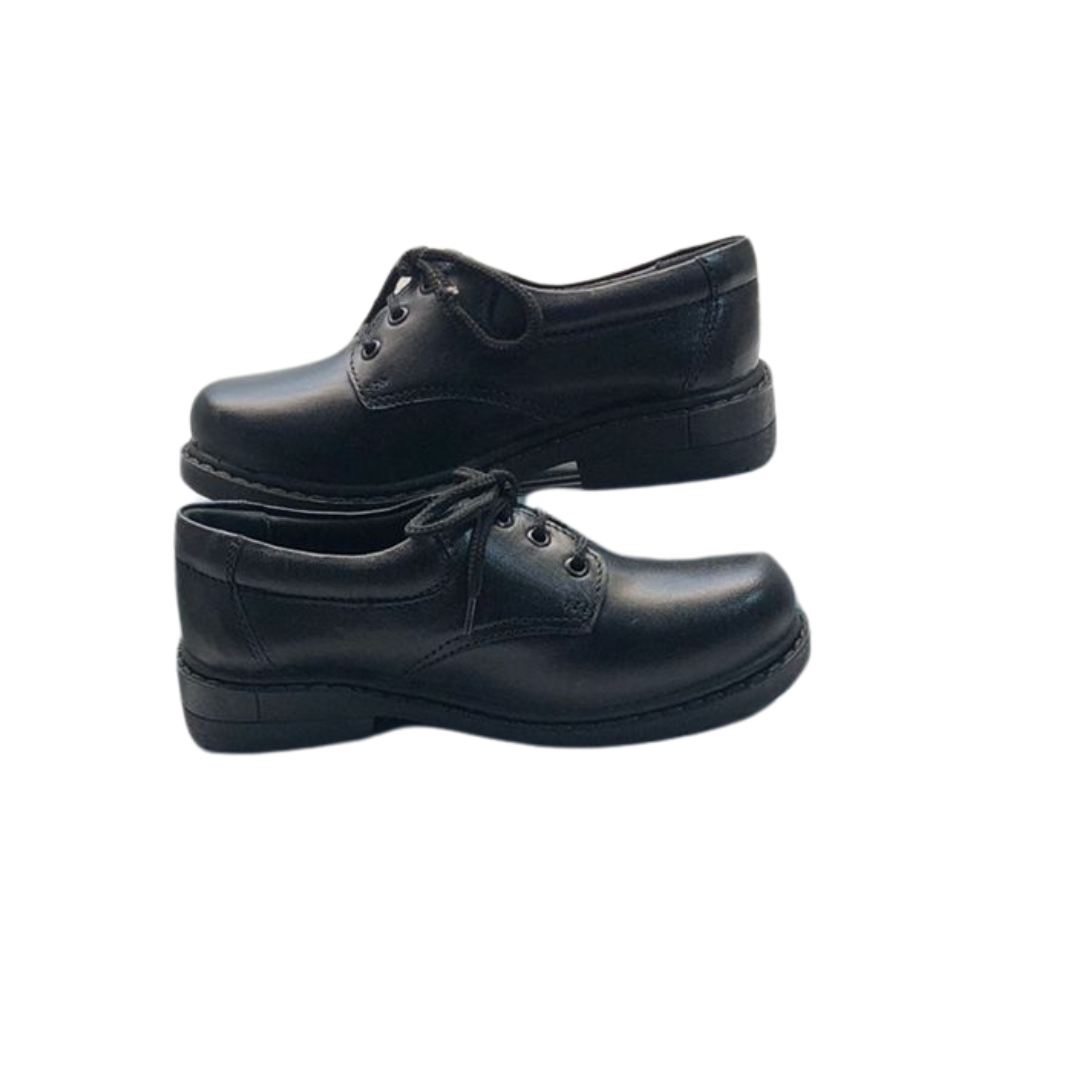 Black Leather School Shoes for Boys - Comfortable & Stylish Sanis Shoes