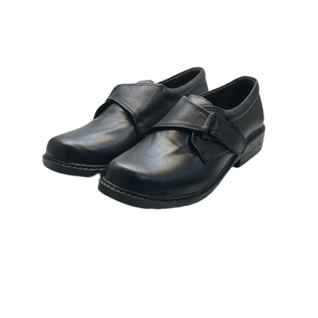 Premium Black Leather School Shoes for (Toddler/Little Kid/Big Kid) Sanis Shoes