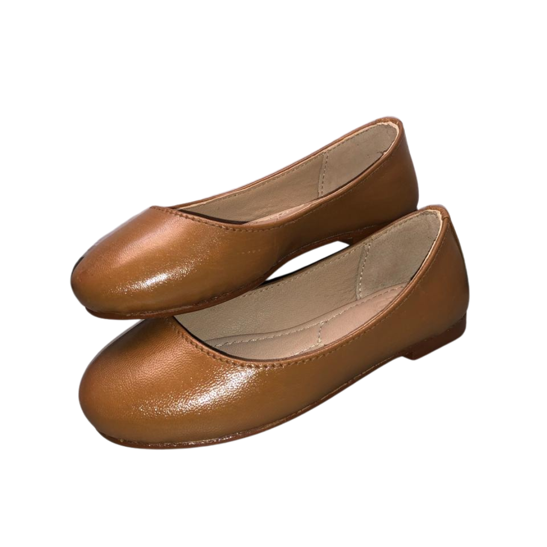 Girls' Leather Ballerina Flats Sanis Shoes