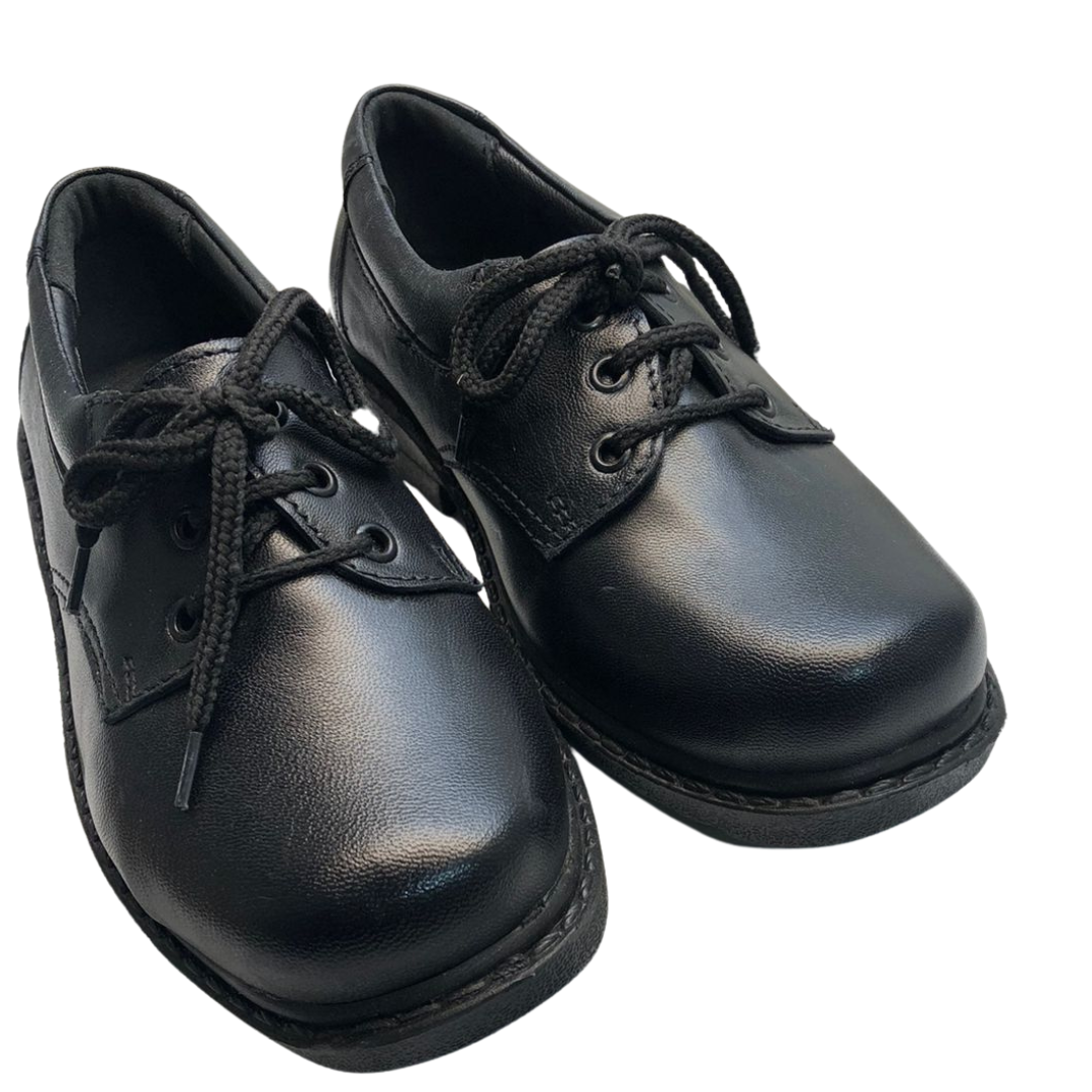 Black Leather School Shoes for Boys - Comfortable & Stylish Sanis Shoes