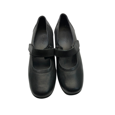 Chic Black Leather Mary Jane School Shoes for Girls Sanis Shoes